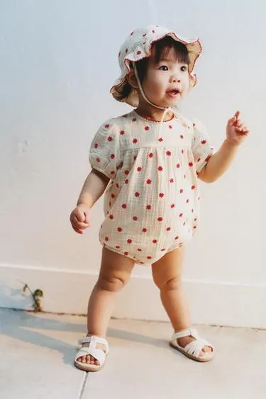 Комбинезон с вышивкой «цветы»- Заказать в России