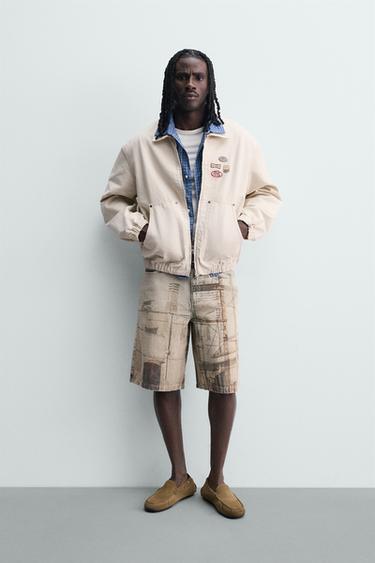 Шорты Baggy с абстрактным принтом