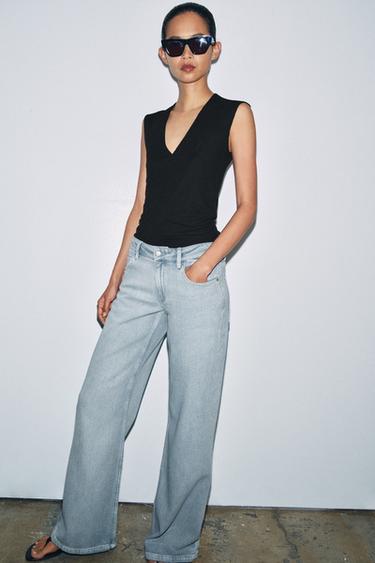 Zara Джинсы WIDE-LEG с низкой посадкой — ZW COLLECTION купить с доставкой.