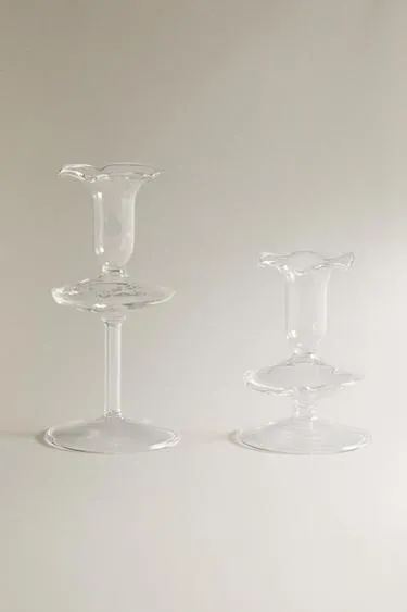 Светильник для свечей из стекла