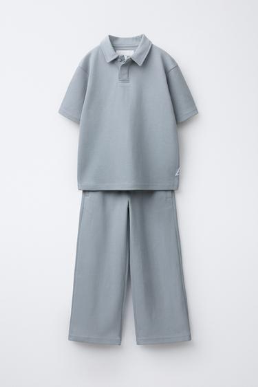 Zara Комплект поло и брюк из ткани интерлок пике