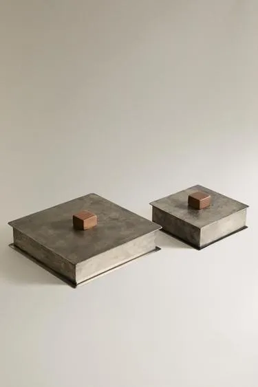 Металлический ящик с деревянной ручкой- Заказать в России