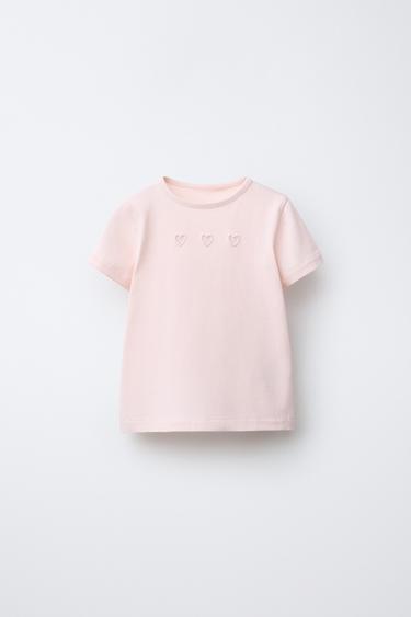 Zara Футболка с вышивкой в виде вырезанных сердец купить с доставкой.