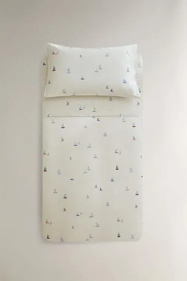 Детское хлопковое одеяло с яхтой