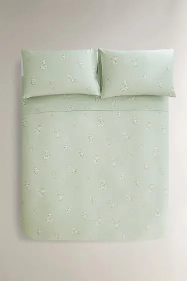 Покрывало из сатина с диким цветочным узором