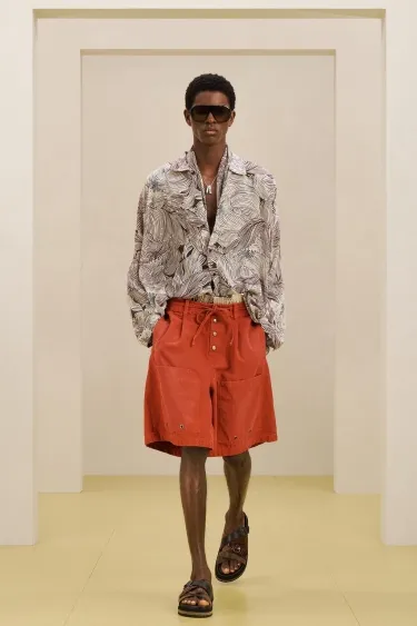 Шорты-бермуды с широкими прямыми штанинами- Заказать в России