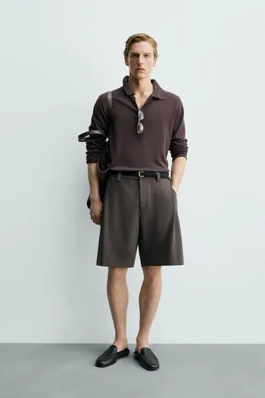 Шорты с боковыми складками