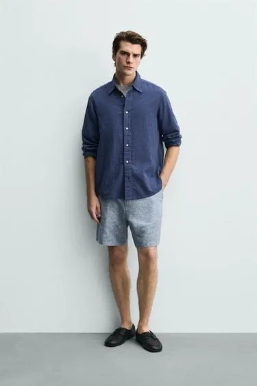 Шорты Regular Fit из рельефной ткани