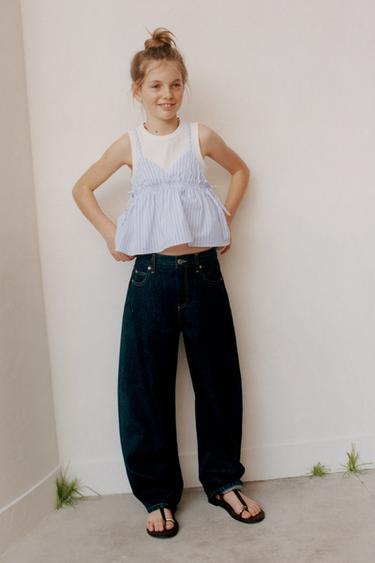 Топ в полоску с футболкой в рубчик- Заказать в России