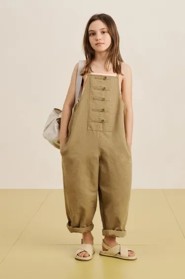 Джинсовый комбинезон с прямым вырезом- Заказать в России