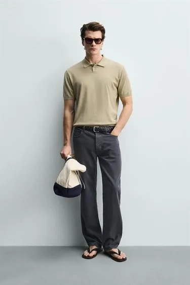 Поло из вареного трикотажа