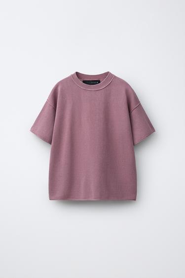 Футболка из трикотажа с эффектом потертости- Заказать в России