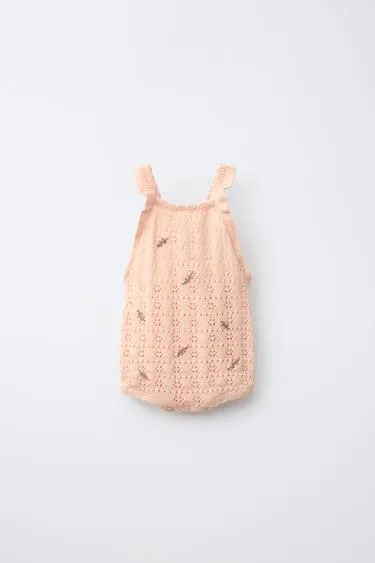 Вязаный комбинезон с вышивкой- Заказать в России