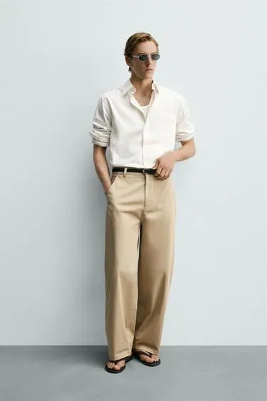 Укороченные брюки свободного кроя- Заказать в России