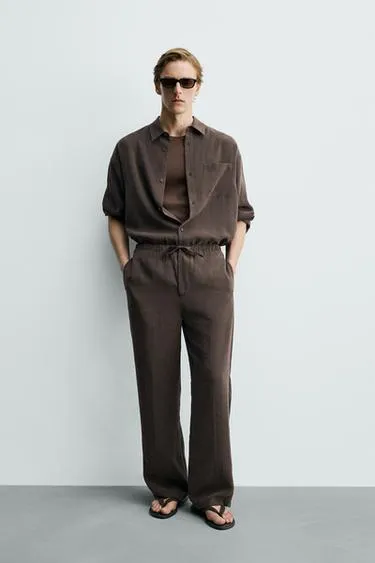 Брюки  из струящейся ткани- Заказать в России