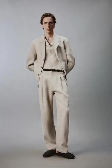 Блейзер Relaxed Fit из хлопка и льна- Заказать в России