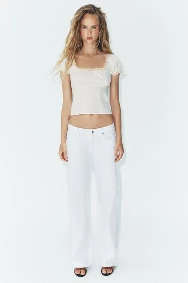 Топ в клетку виши с кружевом- Заказать в России