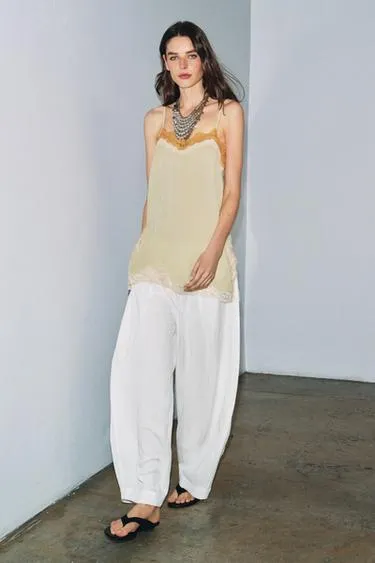 Топ на бретелях с кружевом — Zw Collection- Заказать в России