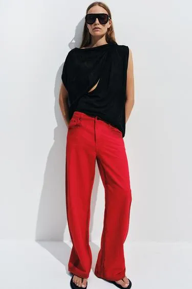 Джинсы  с низкой посадкой — коллекция Zara «Zw»- Заказать в России