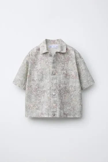 Рубашка из твила с принтом