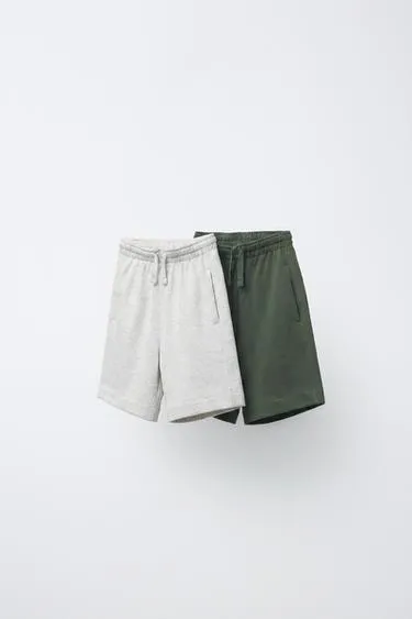 Набор из двух однотонных бермудов- Заказать в России