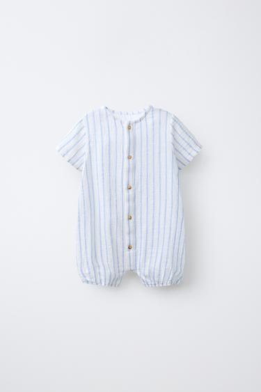 Zara Комбинезон в полоску с комбинированной текстурой