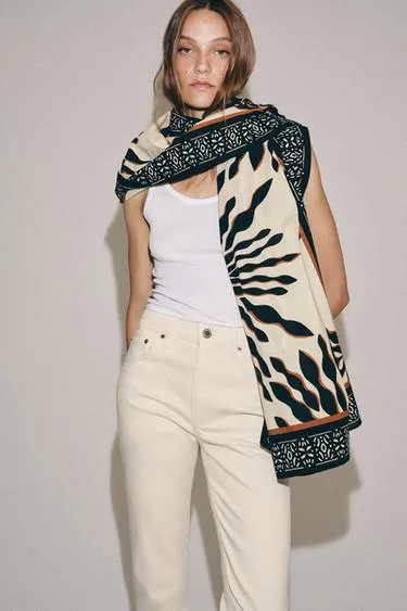 Шарф с принтом «пальмы»- Заказать в России