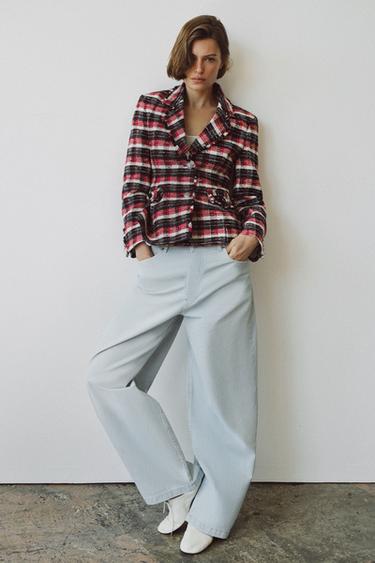 Zara Блейзер из коллекции «ZW» с баской в клетку