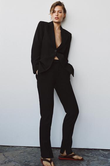 Zara Приталенный блейзер из смесовой шерсти — коллекция ZARA «ZW» лимитированная серия