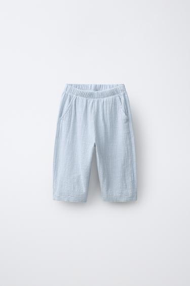 Zara Брюки из комбинированной ткани купить с доставкой.