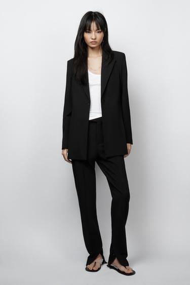 Zara Узкие брюки из шерсти — коллекция ZARA «ZW» лимитированная серия купить с доставкой.