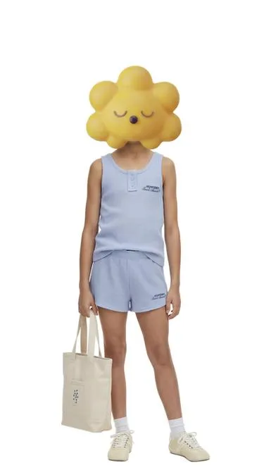 Вафельные шорты с надписью