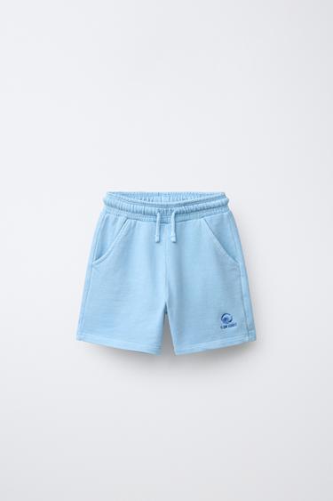 Zara Шорты из мягкой ткани с окрашиванием и вышивкой