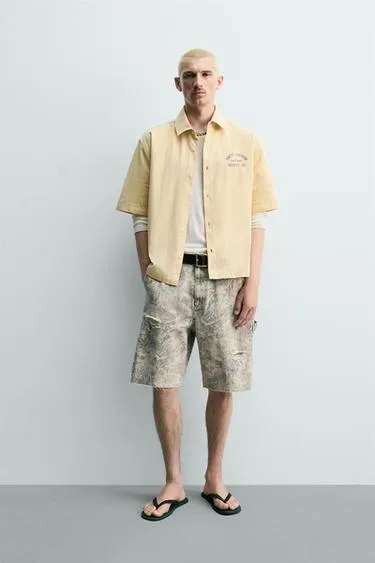 Рубашка  с принтом- Заказать в России