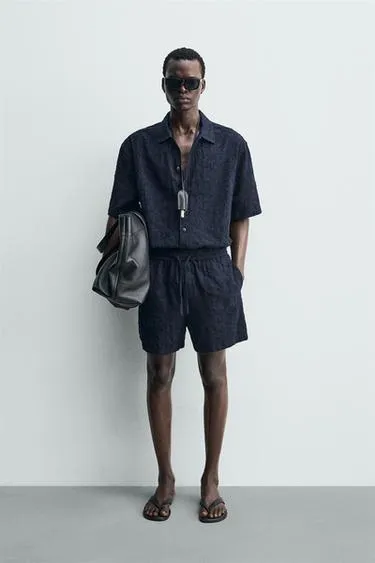 Рубашка Jacquard с текстурой