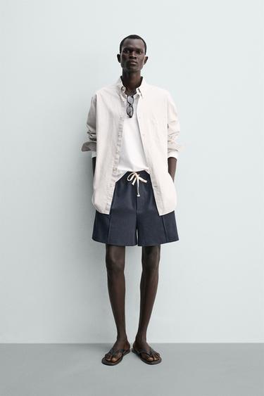 Шорты-джоггеры из рельефной ткани- Заказать в России