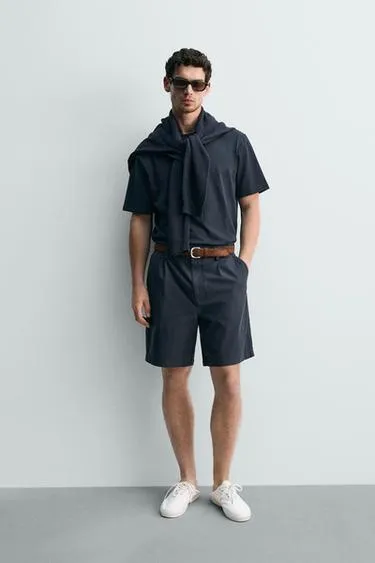 Шорты стандартной посадки со складками