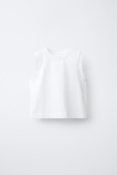 Zara Футболка из плотного трикотажа с вышивкой