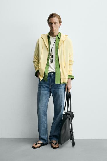 Zara Худи из лиоцелла и хлопка с молнией купить с доставкой.