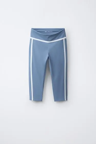 Легинсы-капри с контрастными кантами- Заказать в России