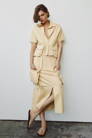 Zara Юбка миди карго — коллекция ZARA «ZW»