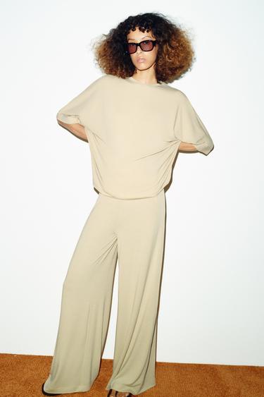 Zara Струящиеся брюки-палаццо купить с доставкой.