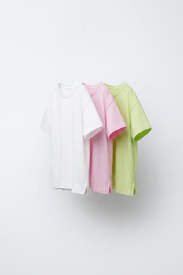 Zara Набор из трех однотонных футболок
