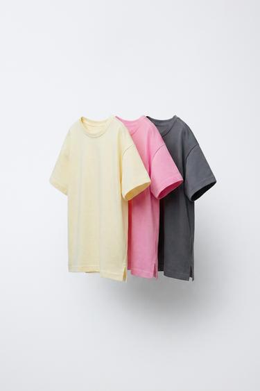 Zara Набор из трех однотонных футболок