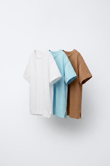 Zara Набор из трех однотонных футболок
