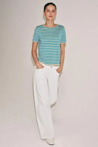 Трикотажный топ в полоску