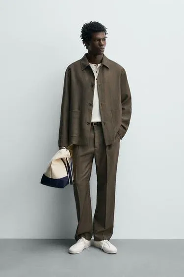 Куртка-рубашка классического кроя из 100% шерсти- Заказать в России