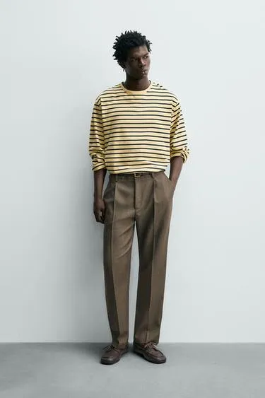 Брюки Regular Fit из 100% шерсти- Заказать в России