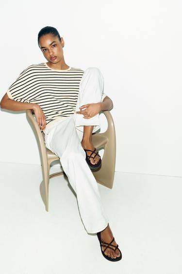 Zara Сандалии на плоской подошве с ремешками купить с доставкой.