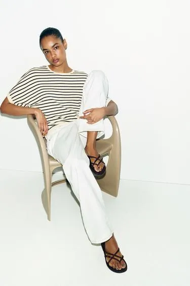 Сандалии на плоской подошве с ремешками- Заказать в России